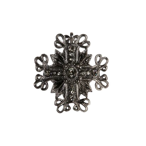 VIRGINS SAINTS & ANGELS VSA Electra Cross Medallion in Gunmetal - Picture 1 of 6